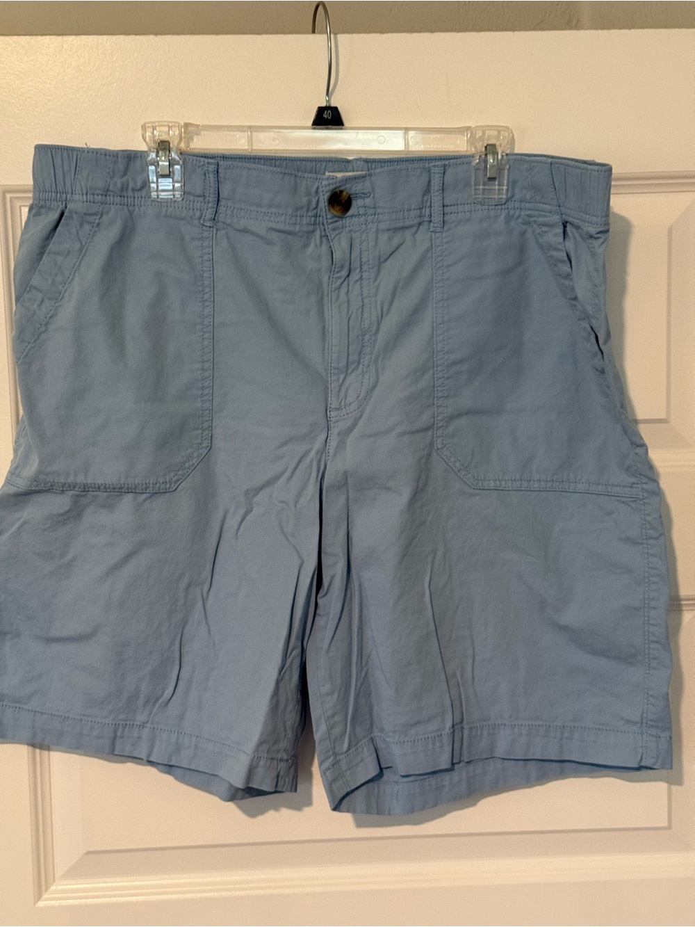 Sonoma Light Blue Flat-Front Cotton Shorts